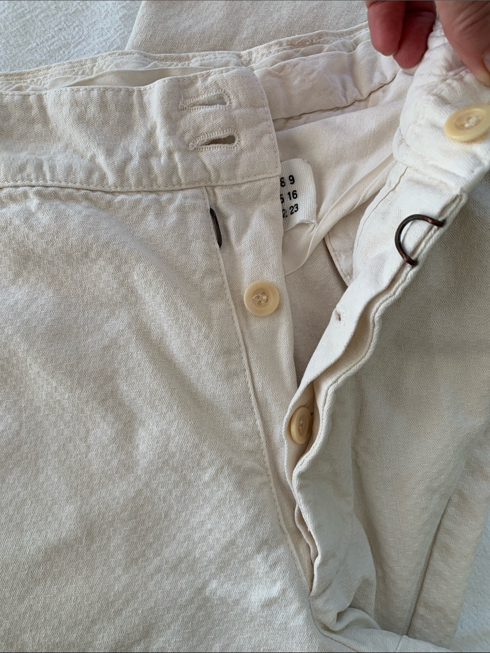 Maison Martin Margiela Off-White Cotton Chinos